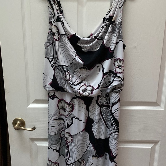 F womens White House Black Market lined stretch sleeveless regular size dress L - Picture 1 of 3
